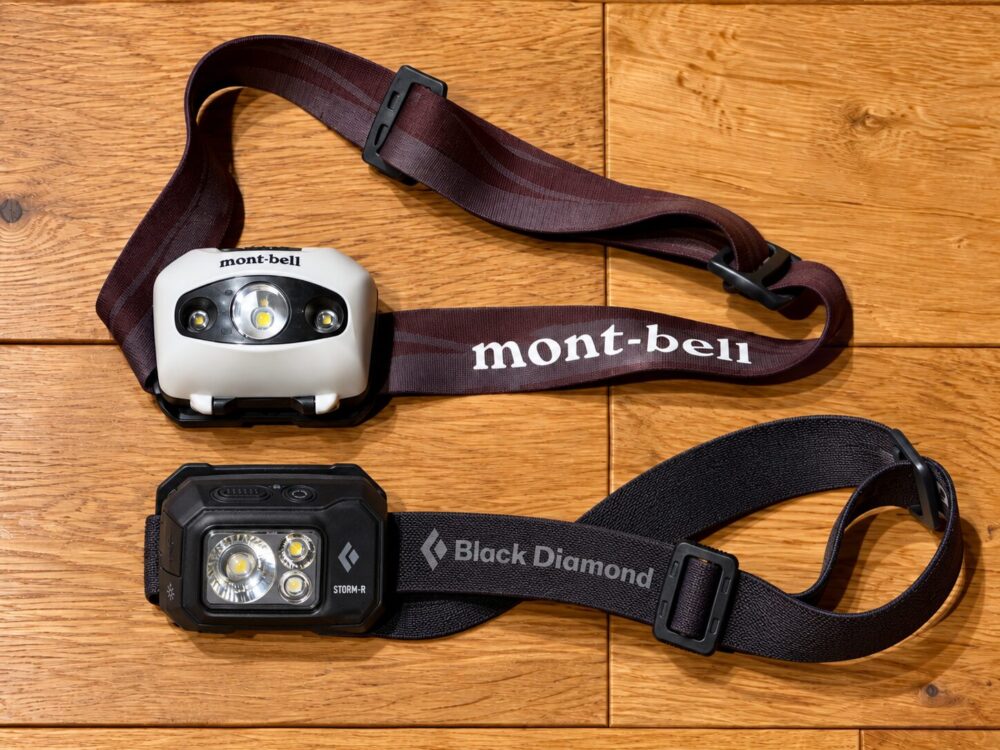 Black Diamond Storm 500-Rとmont-bellヘッドランプ