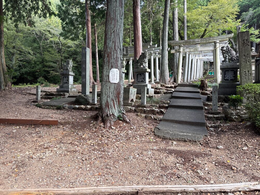 秋葉神社側の洞山登山口