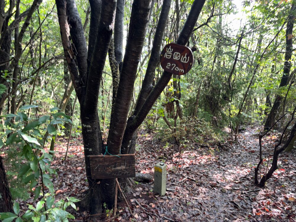 岩田山山頂の標識