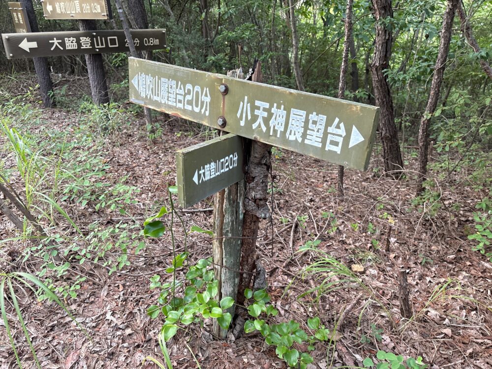 鳩吹山の分岐案内