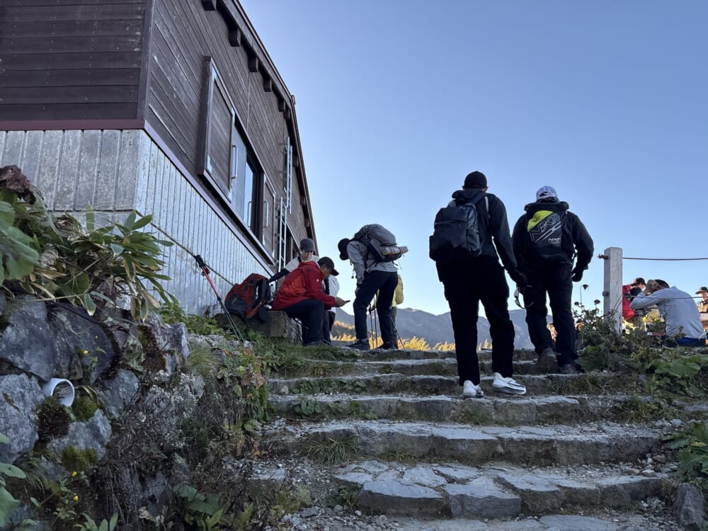砂防新道の甚之助避難小屋付近