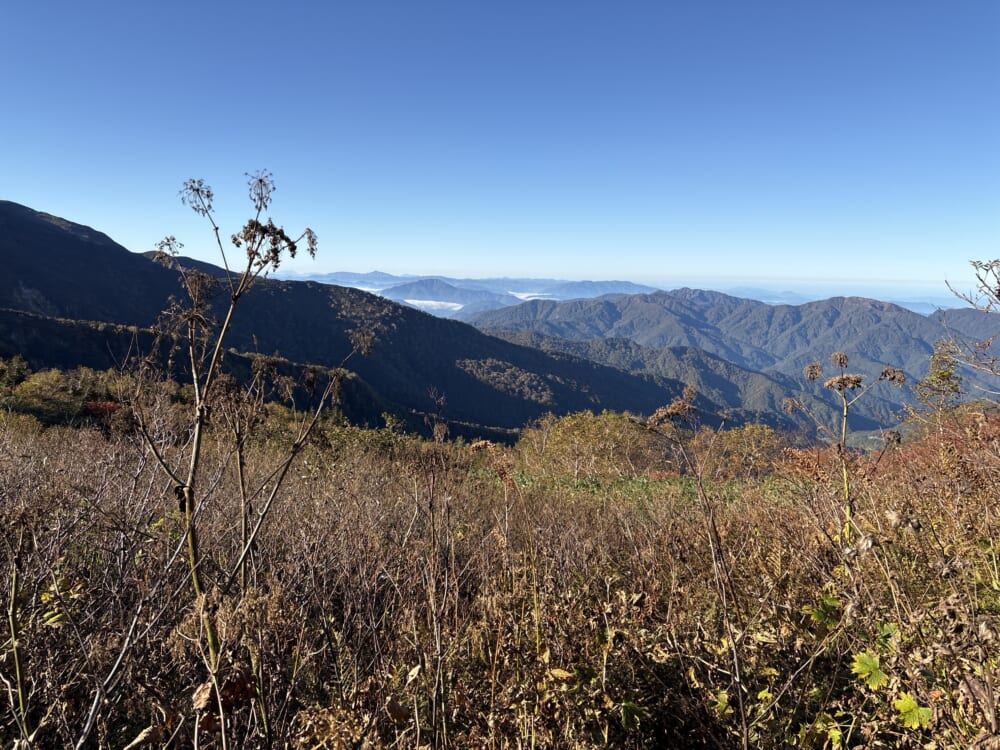 砂防新道標高1970メートル付近からの山並み